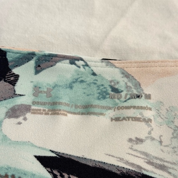 Under Armour Abstract Print Leggings - Black, Gray, Pink, Green - Picture 2 of 4